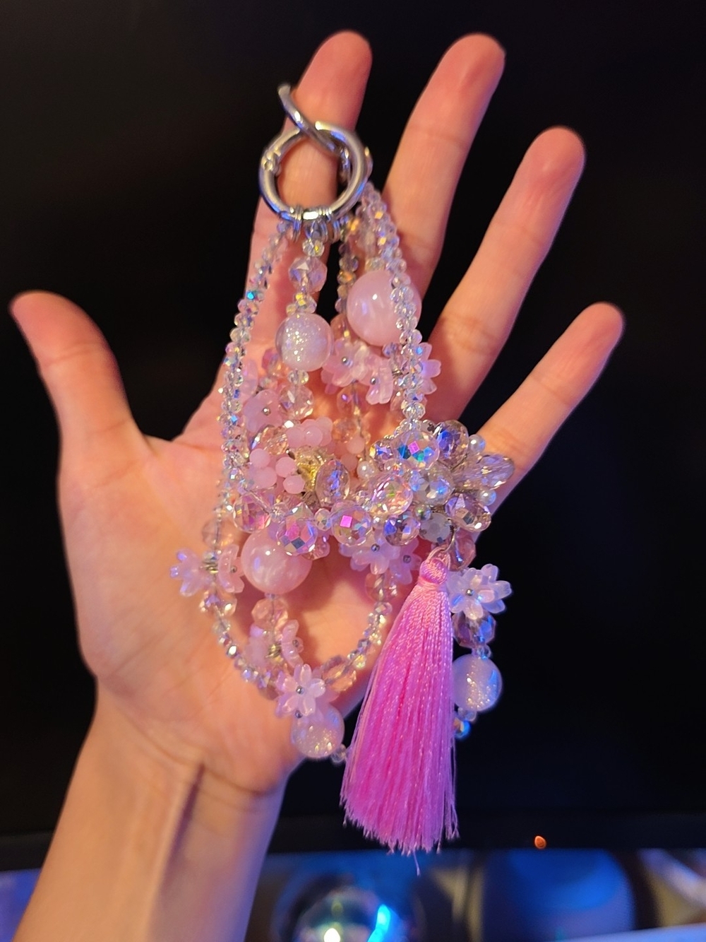 Pink Tassel Bag Charm
